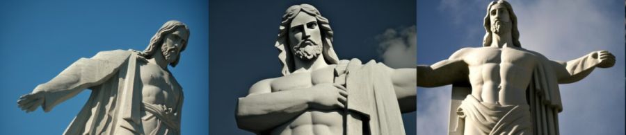 Christus der Erloser-Statue Rio de Janeiro Brasilien: Eine 30 Meter hohe Statue auf einem Berg &uuml;ber Rio de Janeiro, die Christus darstellt.