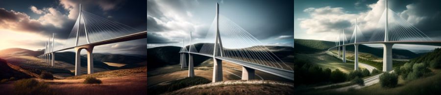 Millau Viaduct Millau Frankreich: Eine moderne Br&uuml;cke, die &uuml;ber das Tarn-Tal in Frankreich f&uuml;hrt und bekannt ist f&uuml;r ihre hohe Architektur.