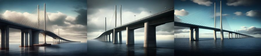 Oresund Bridge Kopenhagen Danemark: Eine Br&uuml;cke, die D&auml;nemark mit Schweden verbindet und ein Symbol f&uuml;r die Region ist.