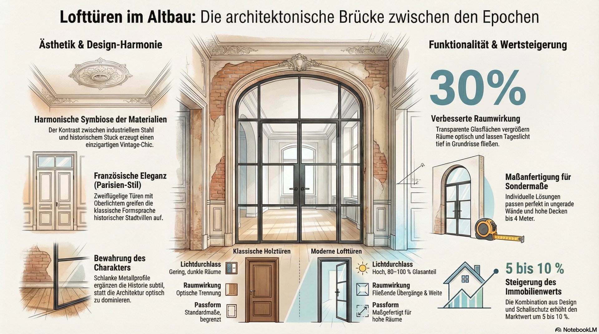 Loftt&uuml;ren im Altbau: Die architektonische Br&uuml;cke zwischen den Epochen