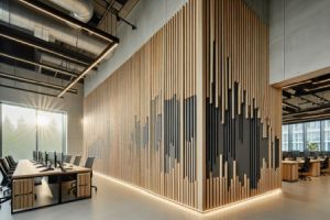 Akustikpaneele im Flur: Moderne Optik trifft auf perfekte Raumakustik - Bild: BauKI / BAU.DE