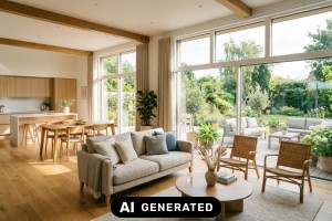 Der eigene Bungalow auf dem Grundstück und wie die Planung gelingt - Bild: KI-generiert / BAU.DE Der eigene Bungalow auf dem Grundstück und wie die Planung gelingt - Bild: KI-generiert / BAU.DE