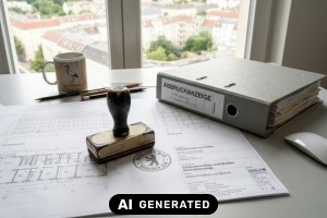 Geb&auml;uder&uuml;ckbau in Berlin: Genehmigung, Schadstofferkundung und Ablauf - Bild: KI-generiert / BAU.DE
