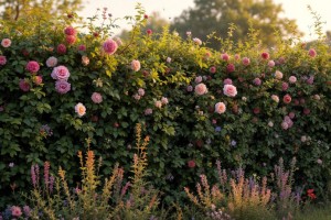 Eine Hecke ist eine linienf&ouml;rmige Anpflanzung von Str&auml;uchern oder B&auml;umen, die als nat&uuml;rliche Grenze, Sichtschutz oder gestalterisches Element in G&auml;rten und Landschaften dient.