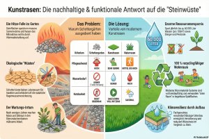 Kunstrasen statt Schottergarten: Moderne Wege zum pflegeleichten und nachhaltigen Garten - Bild: BauKI / BAU.DE
