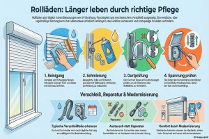 Rolll&auml;den richtig pflegen und warten: So bleiben sie jahrelang funktionsf&auml;hig - Bild: BauKI / BAU.DE
