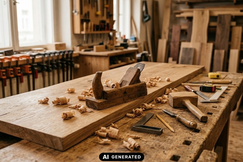 Unter einer Schreinerarbeit (in nord- und ostdeutschen Regionen analog als Tischlerarbeit bezeichnet) versteht man das gesamte Spektrum handwerklicher Holzbearbeitung und M&ouml;belherstellung durch einen qualifizierten Handwerksbetrieb.