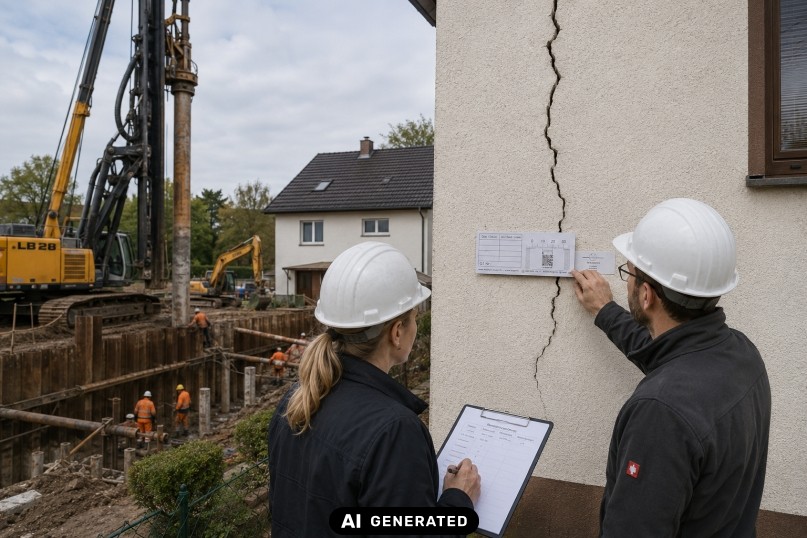 Montage in wenigen Minuten: Rissmesslehre wird befestigt