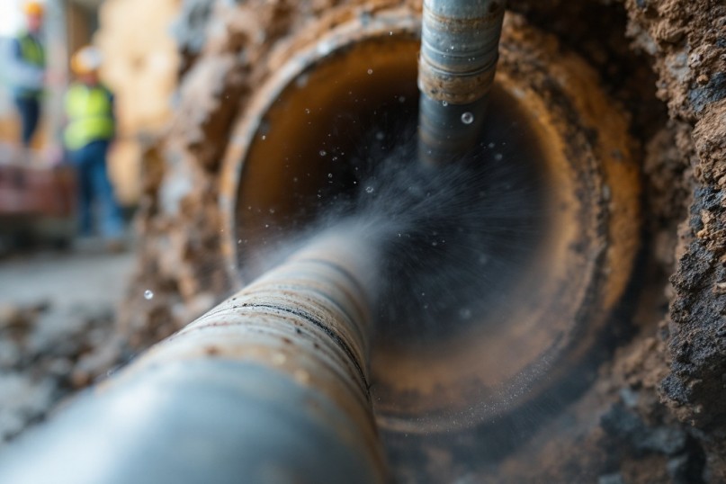 Die Rohrreinigung ist der Prozess der Beseitigung von Blockaden und Ablagerungen in Rohrsystemen, um den ungehinderten Durchfluss von Wasser oder Abwasser zu gew&auml;hrleisten.