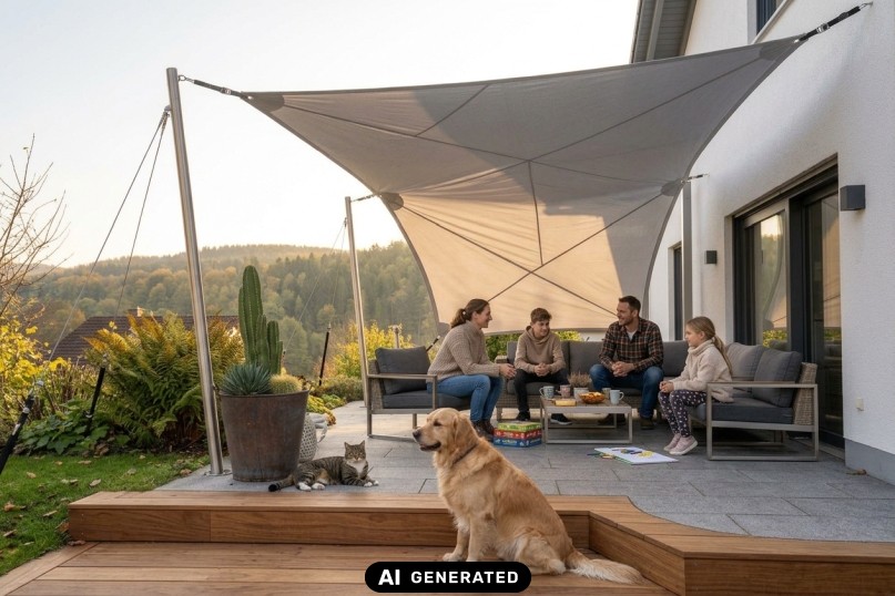 Terrassenplane - Wetterschutz nach Ma&szlig;: Welche Materialien und Abdeckungen sich bew&auml;hrt haben